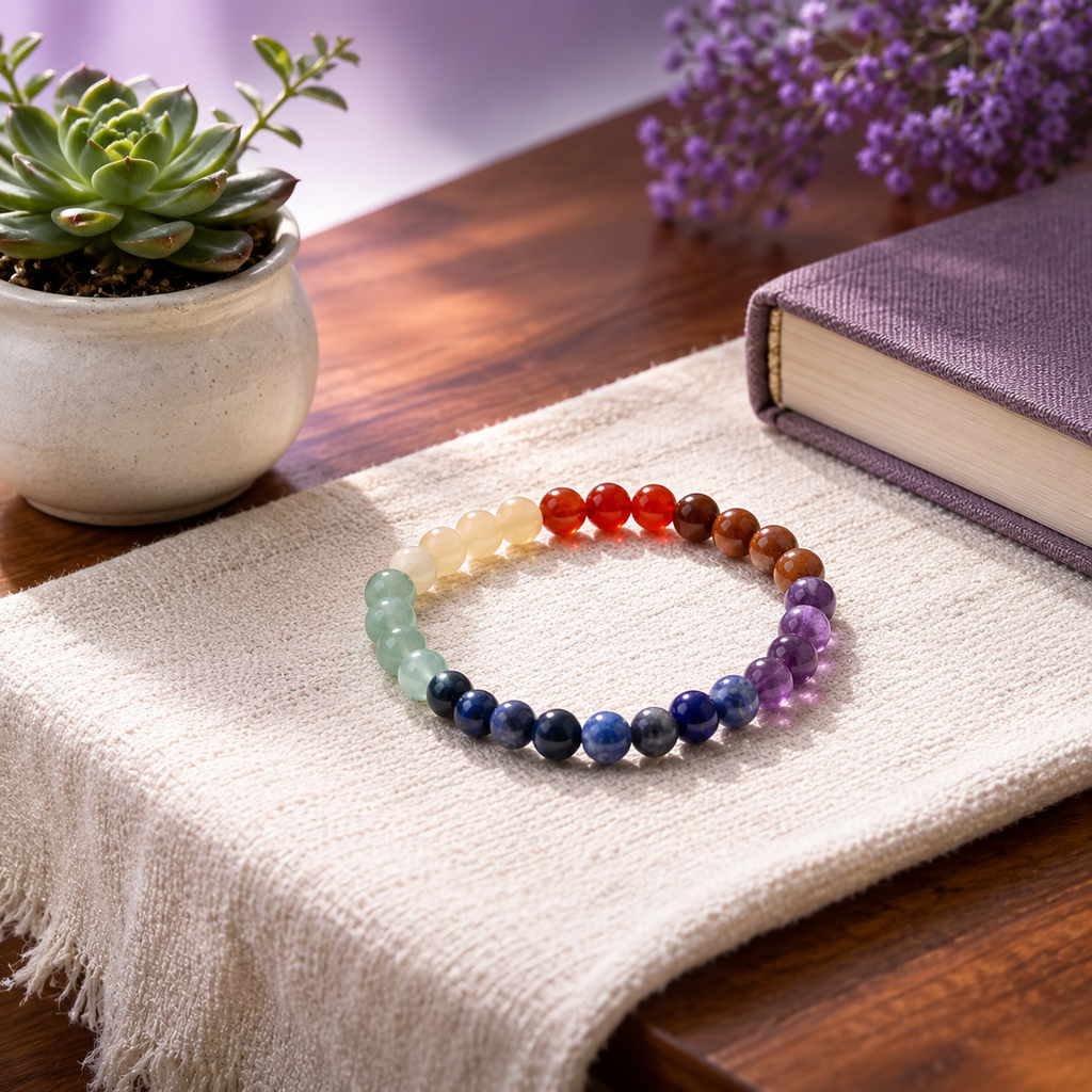 Chakra Balancing Bracelet - 7 Chakra Crystals