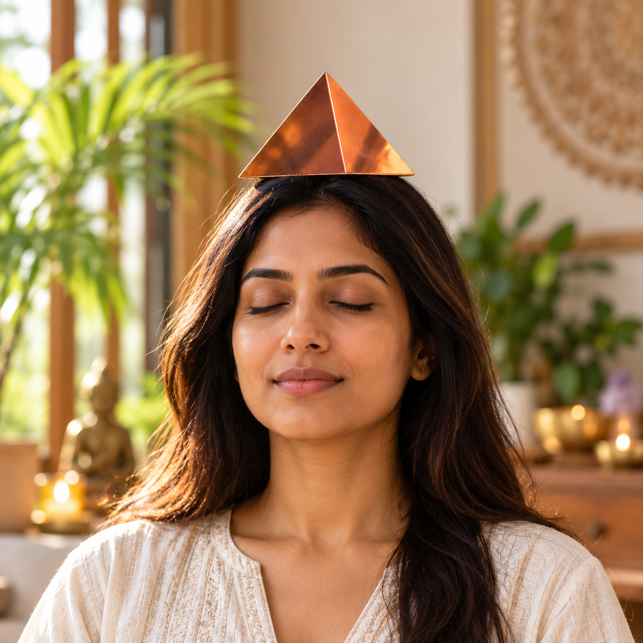 Copper Meditation Pyramid – Protection & Spiritual Balance