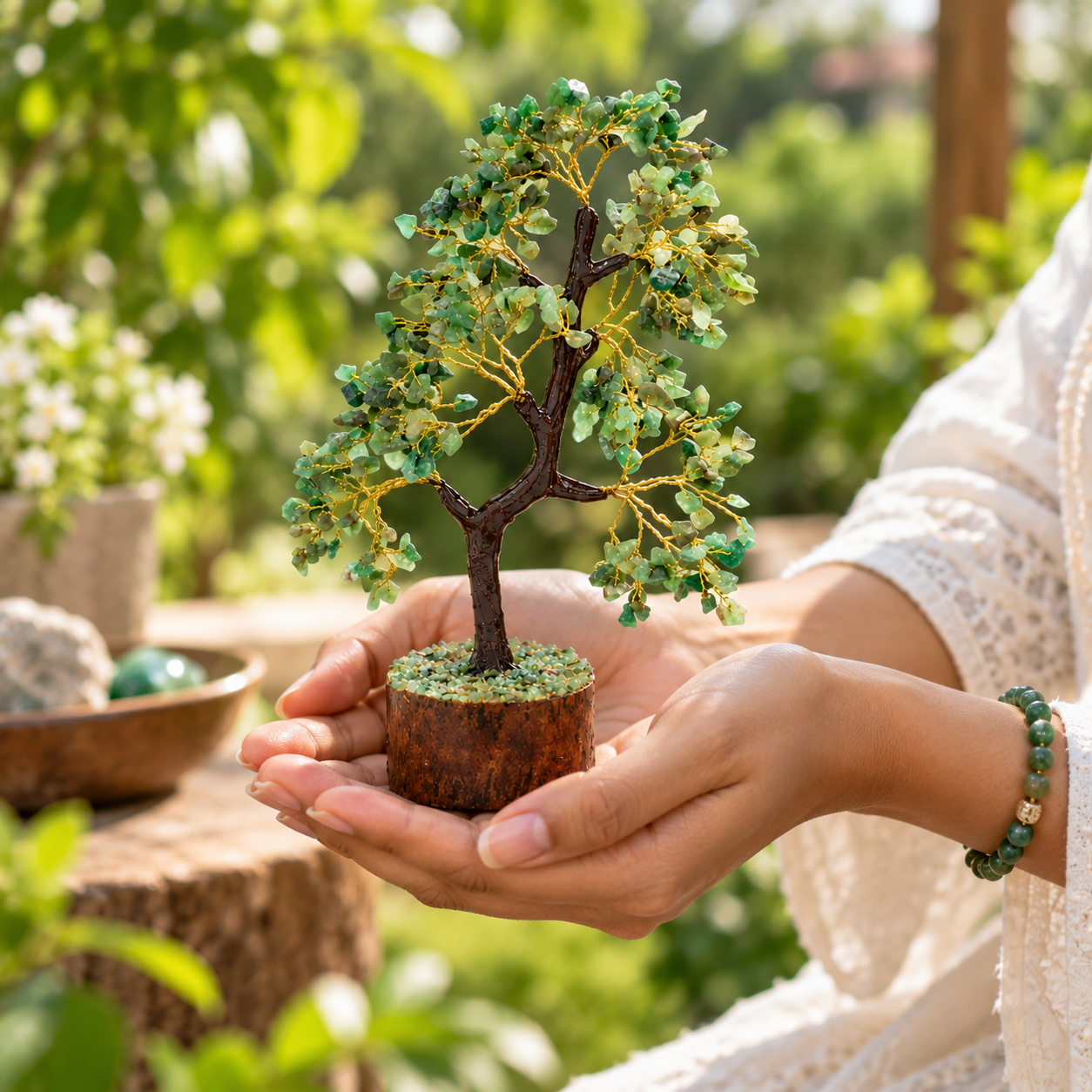 Green Aventurine Crystal Tree – Prosperity & Growth