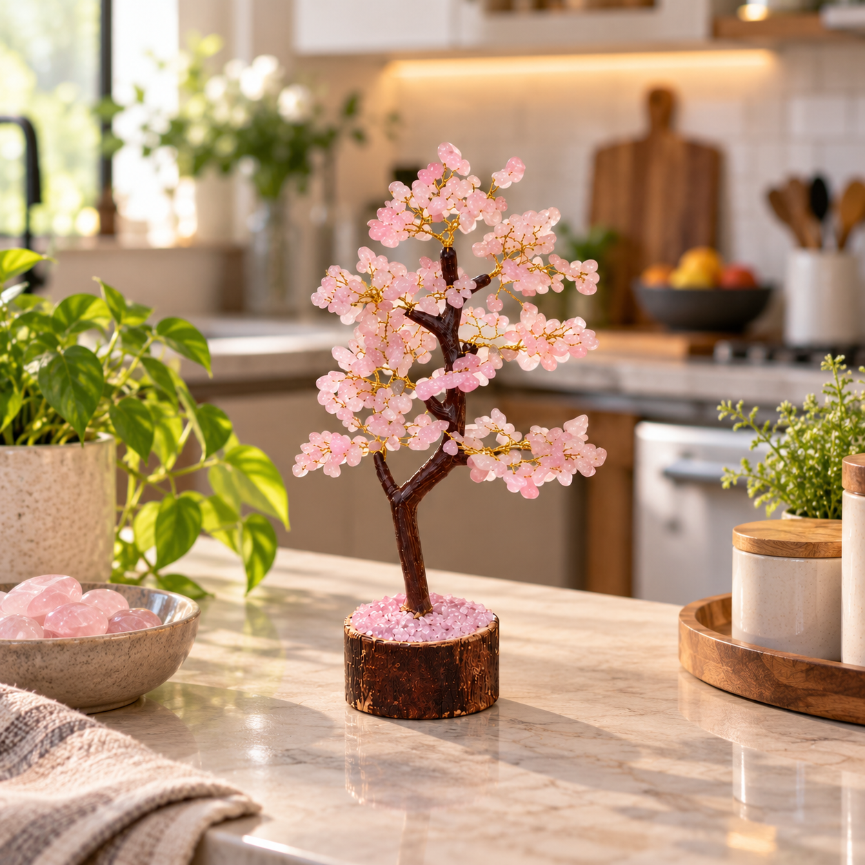 Rose Quartz Crystal Tree – Love & Harmony