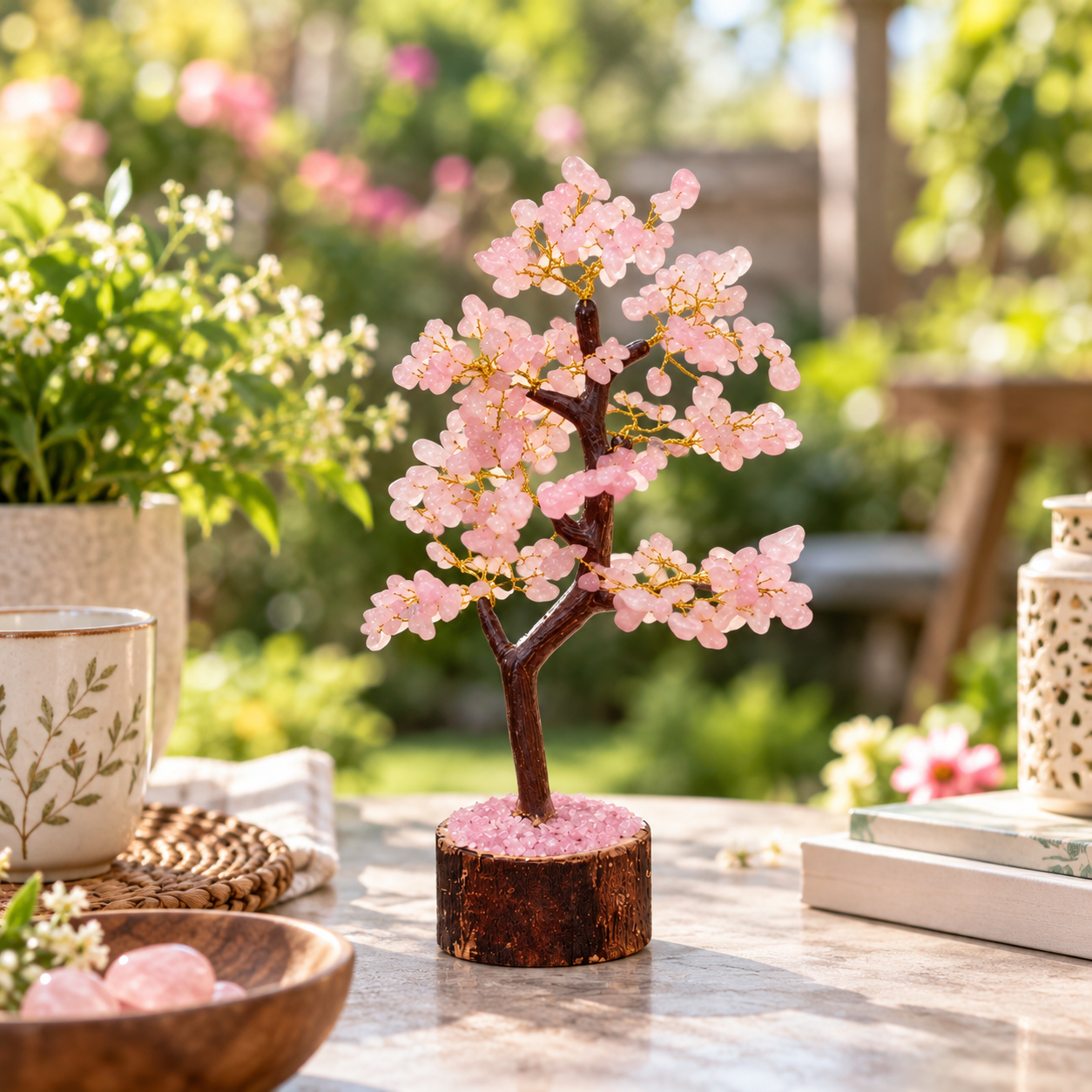 Rose Quartz Crystal Tree – Love & Harmony