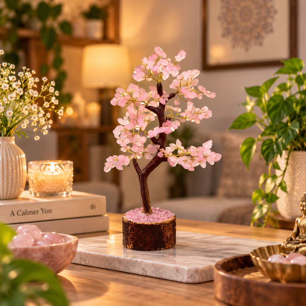 Rose Quartz Crystal Tree – Love & Harmony