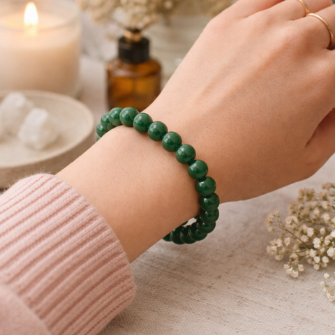 Success & Good Luck Bracelet - Green Jade