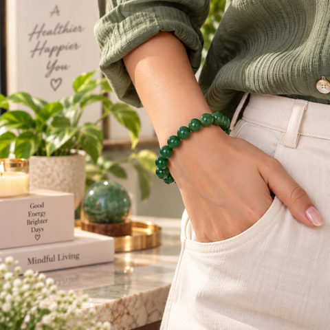 Green Jade Bracelet - Fortune & Serenity