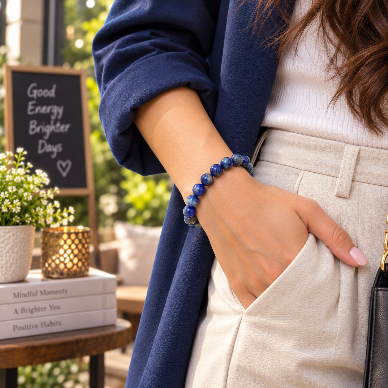Lapis Lazuli Bracelet - Wisdom & Expression