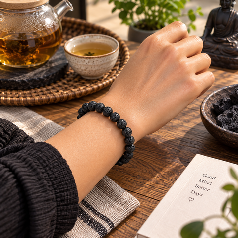 Lava Stone Bracelet - Grounding & Strength
