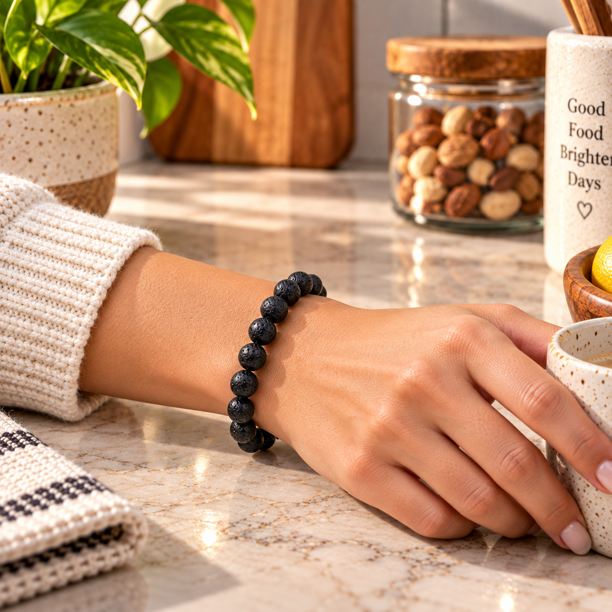Lava Stone Bracelet - Grounding & Strength