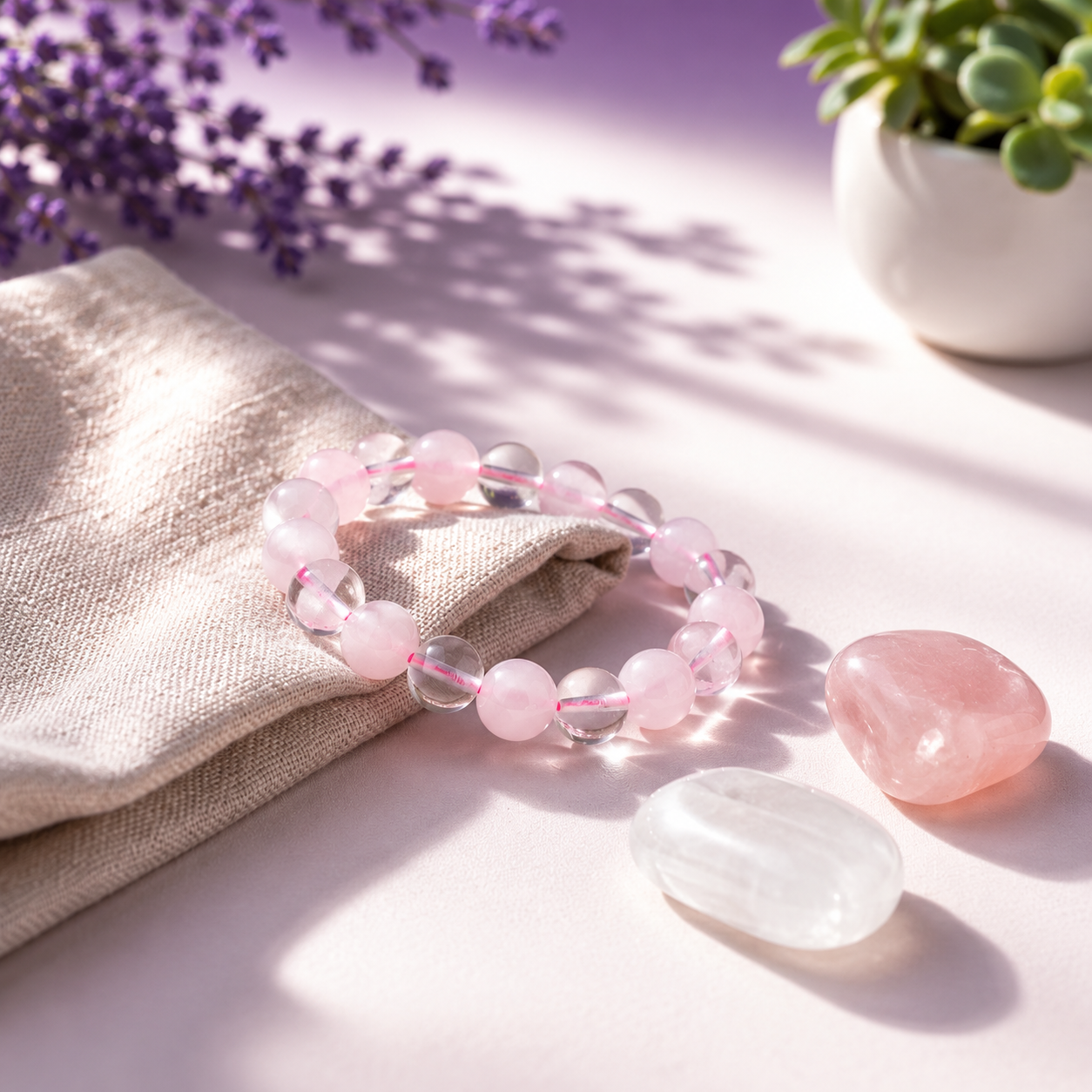 Love & Compassion Bracelet - Rose Quartz