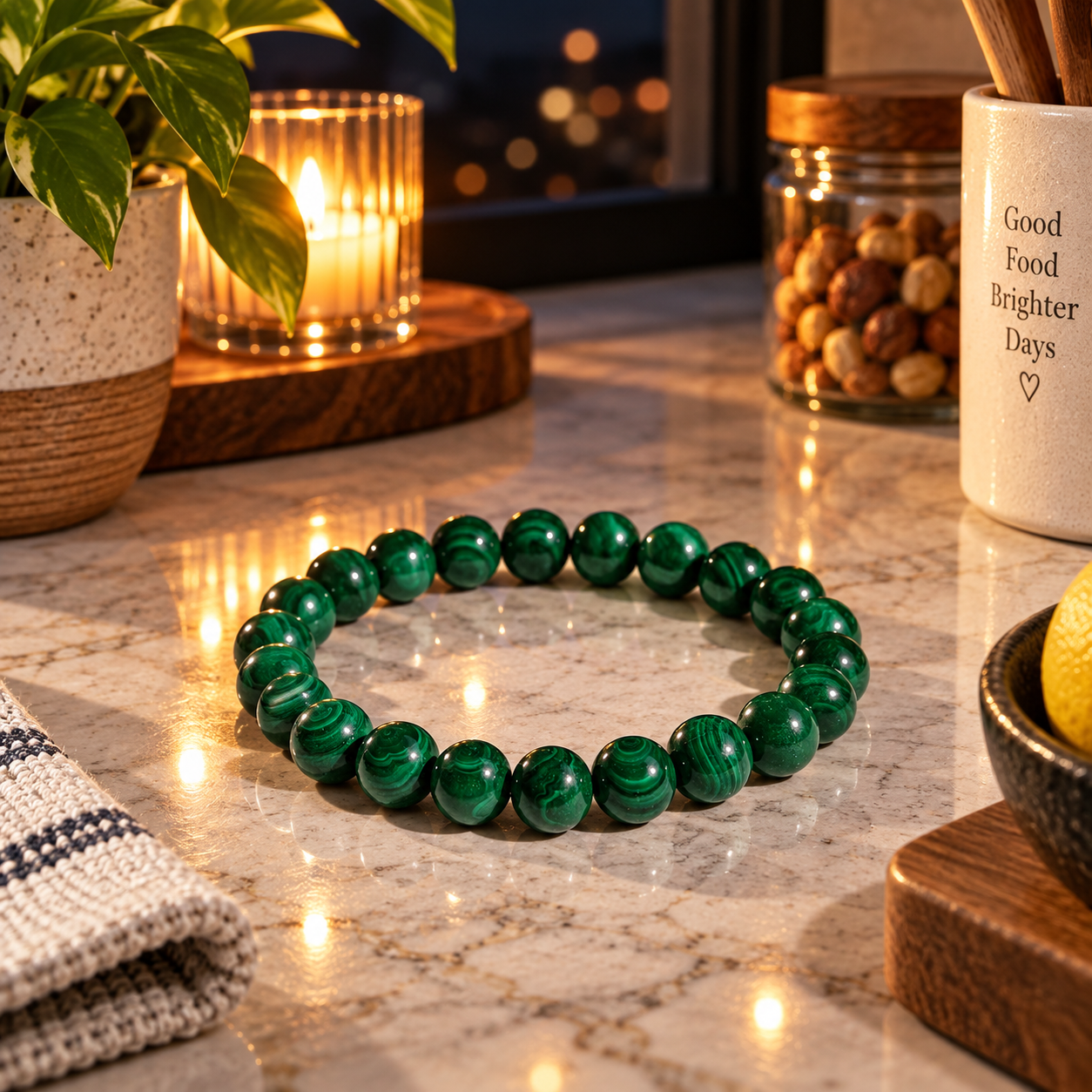 Malachite Bracelet - Transformation & Growth