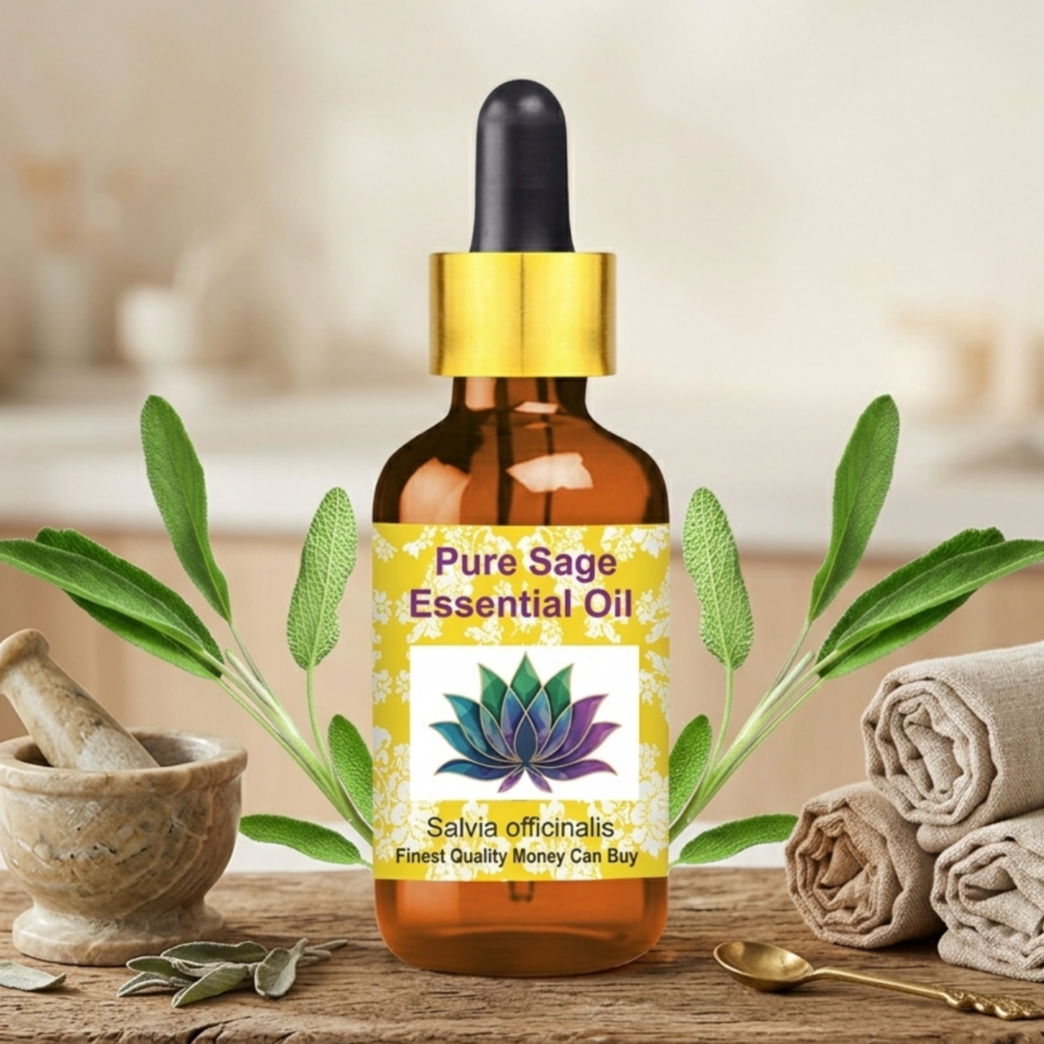 Essential Oil for Aura Purification & Spiritual Protection - Sage