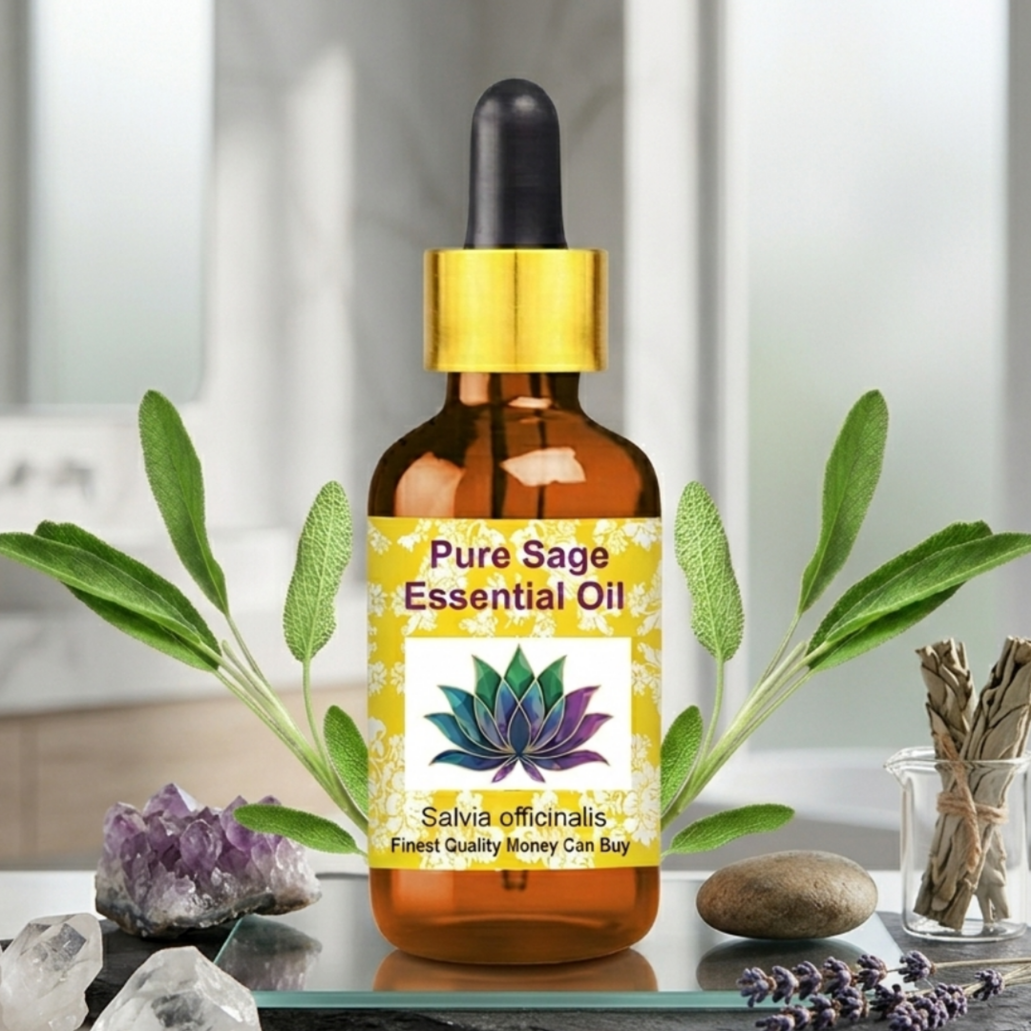 Essential Oil for Aura Purification & Spiritual Protection - Sage