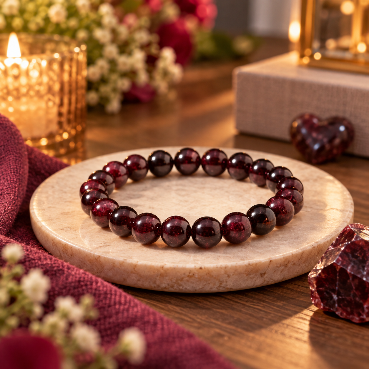 Garnet Bracelet – Strength & Courage