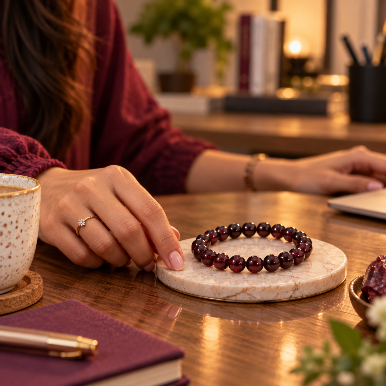 Garnet Bracelet – Strength & Courage