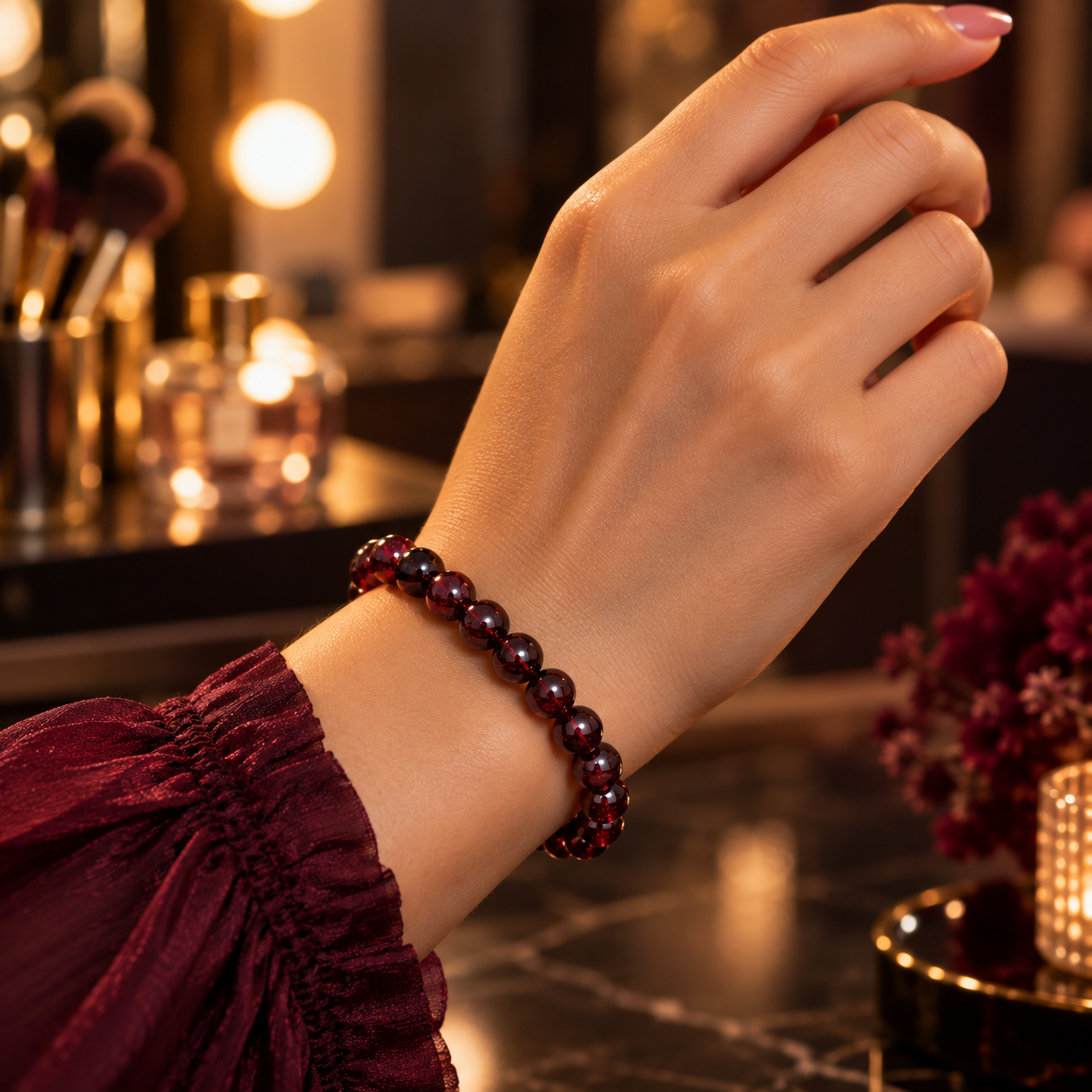 Garnet Bracelet – Strength & Courage