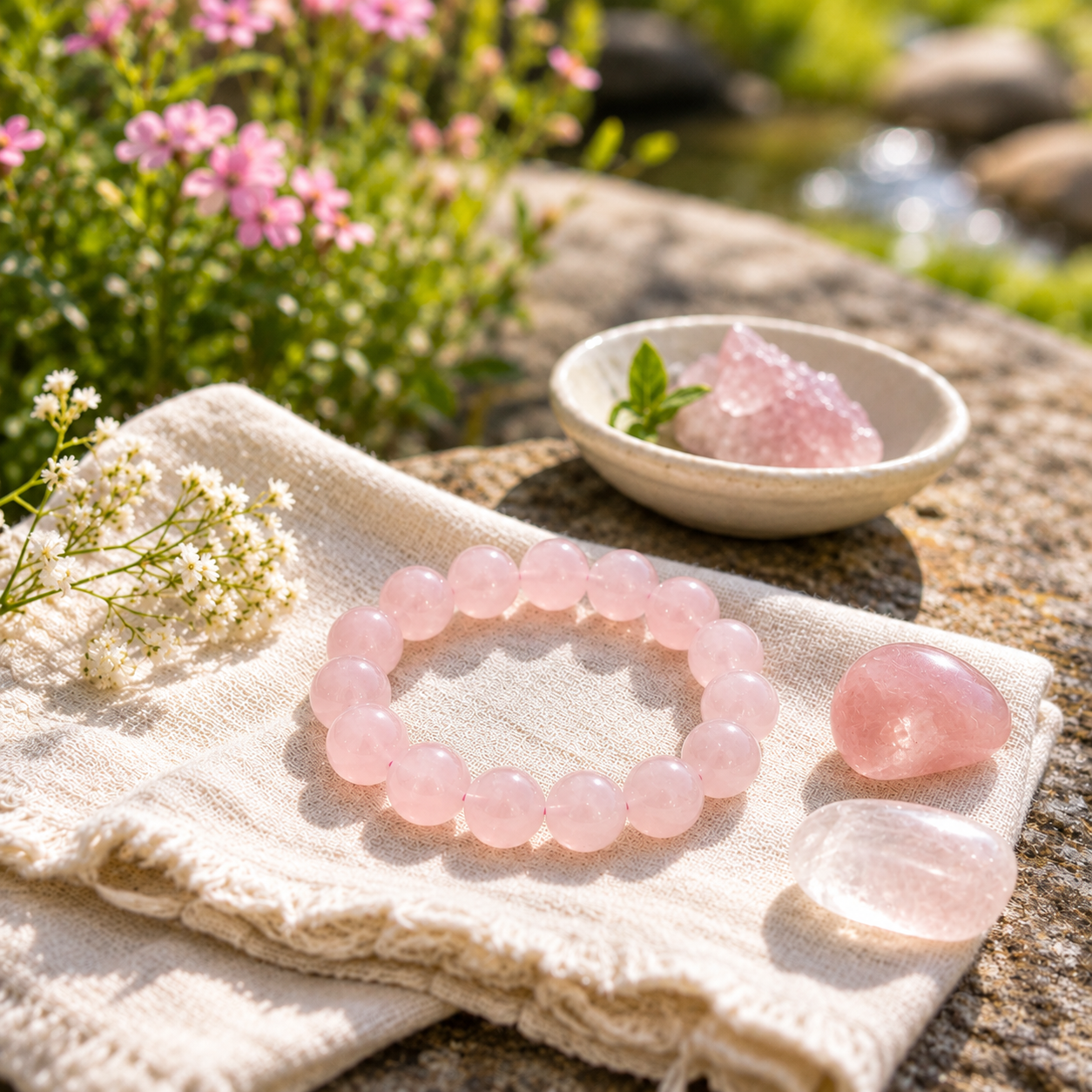 Rose Quartz Bracelet – Love & Harmony