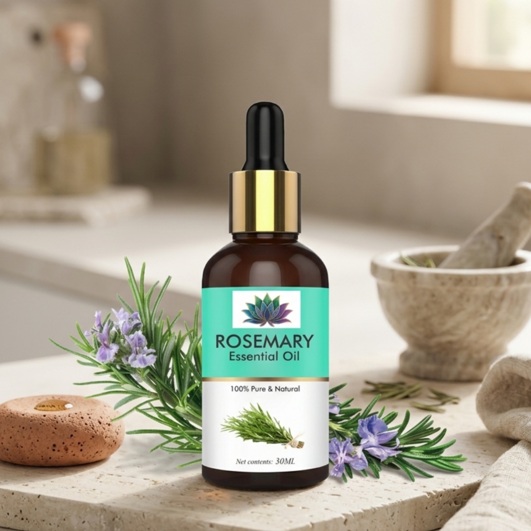 Essential Oil for Focus & Concentration - Rosemary