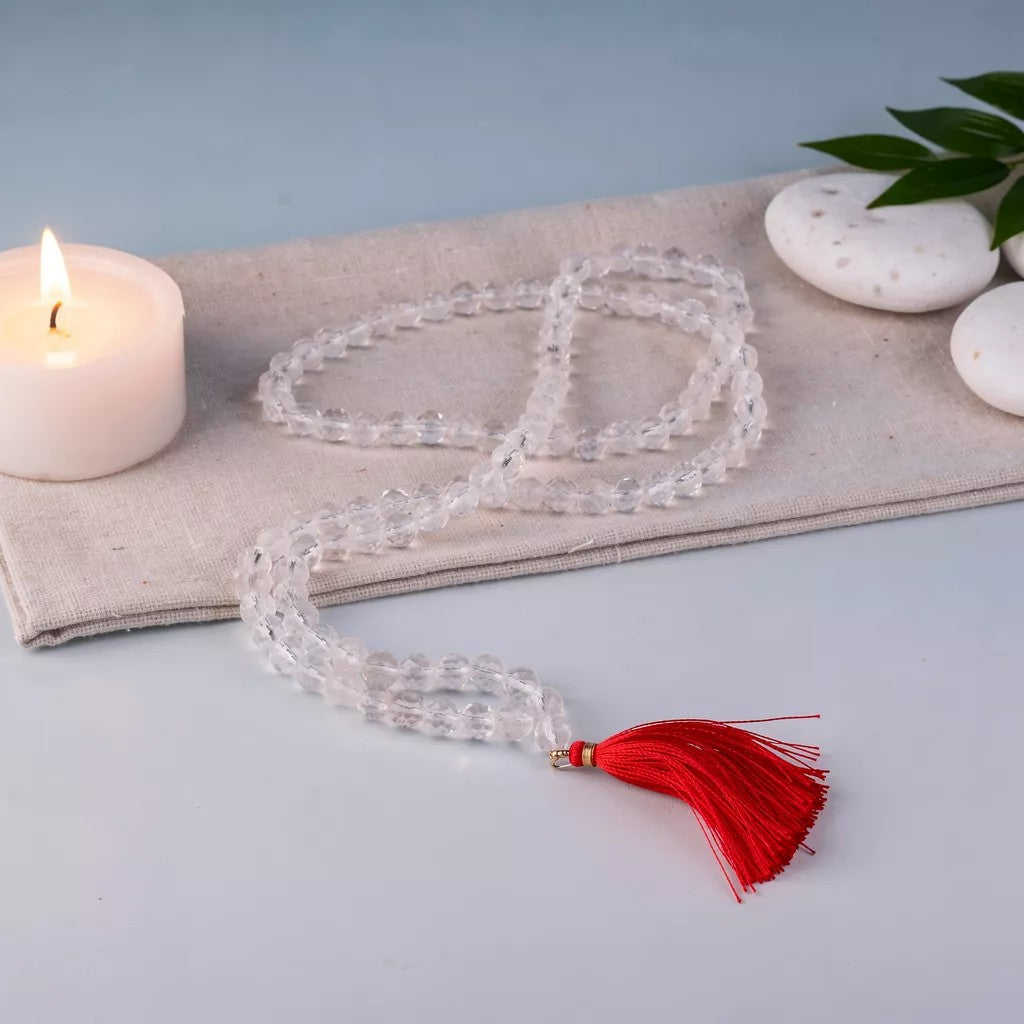 Crystal Mala for Clarity, Healing & Spiritual Awakening - Sphatika