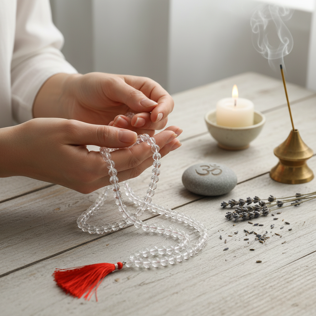 Crystal Mala for Clarity, Healing & Spiritual Awakening - Sphatika