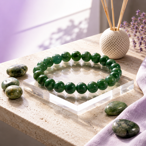 Success & Good Luck Bracelet - Green Jade