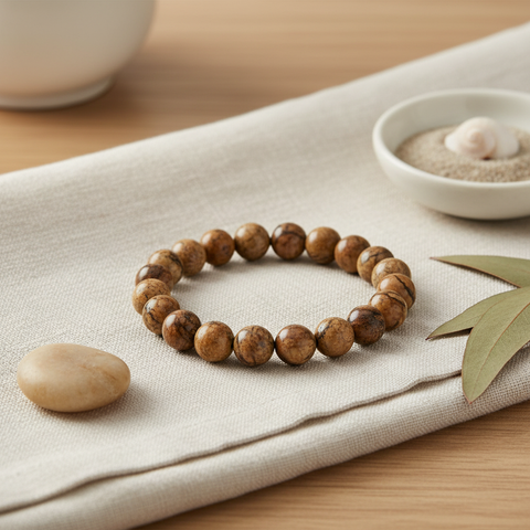 Stability & Harmony Bracelet - Wood Jasper