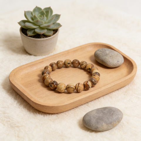 Stability & Harmony Bracelet - Wood Jasper