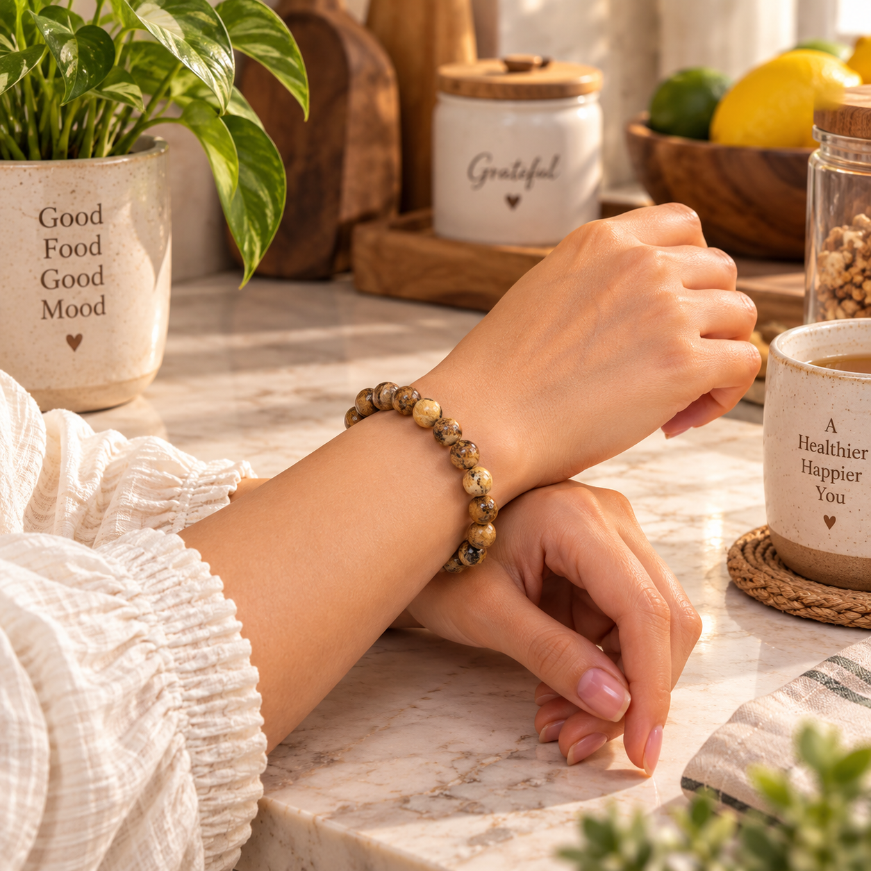 Wood Jasper Bracelet - Nurturing & Stability