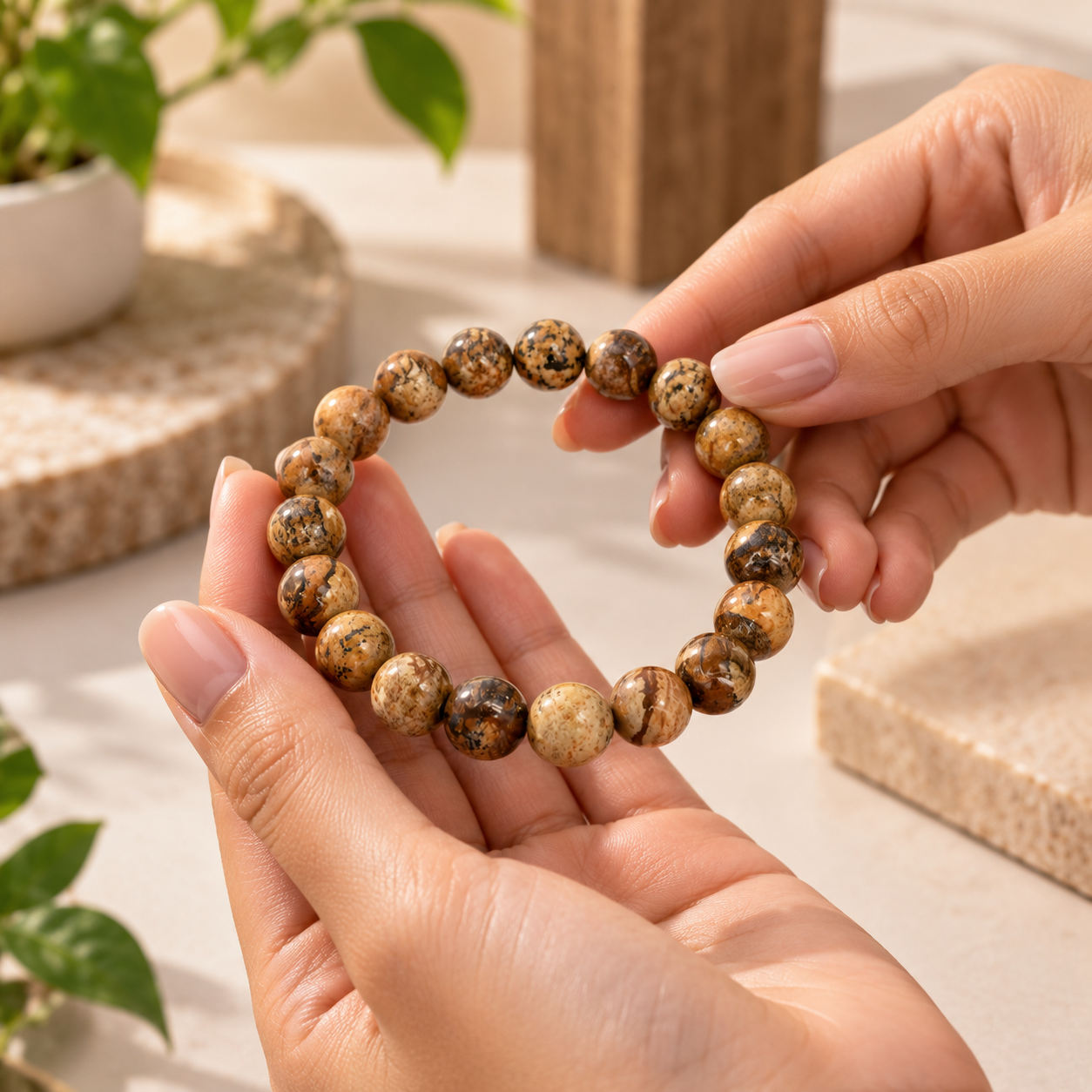 Wood Jasper Bracelet - Nurturing & Stability