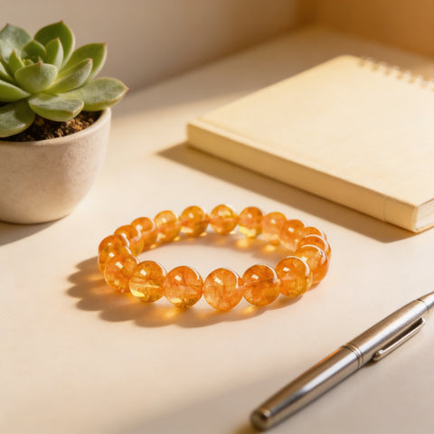 Positivity & Mindfulness Bracelet - Yellow Citrine